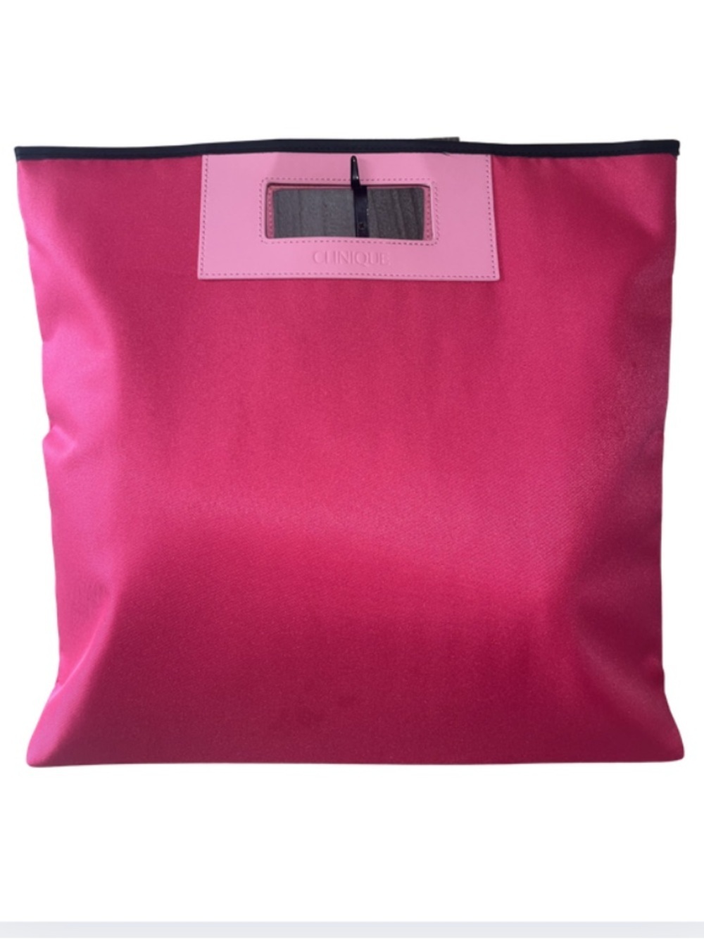 NWOT Clinique Limited Edition Hot Pink Square Shopper Tote Bag